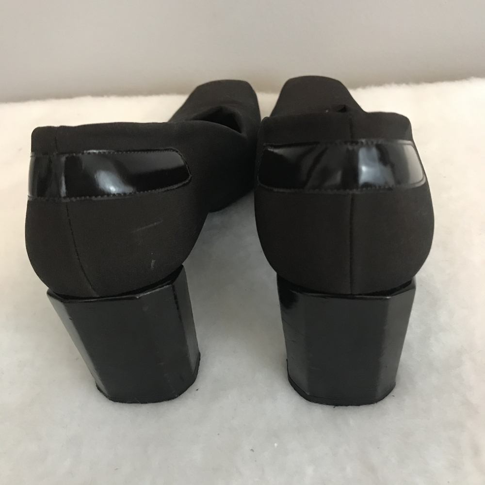 Stuart Weitzman Brown Square Toe Block Heels - image 3